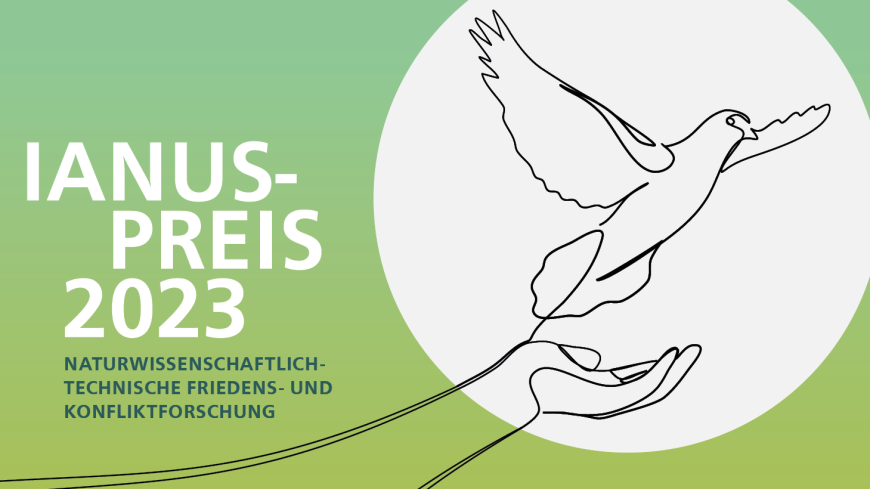 Bild für IANUS-Preis 2023: eine Taube beginnt zu fliegen